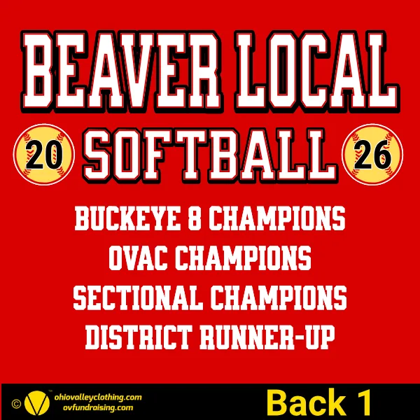 Beaver Local Softball Banquet Shirts 2026 Design 05