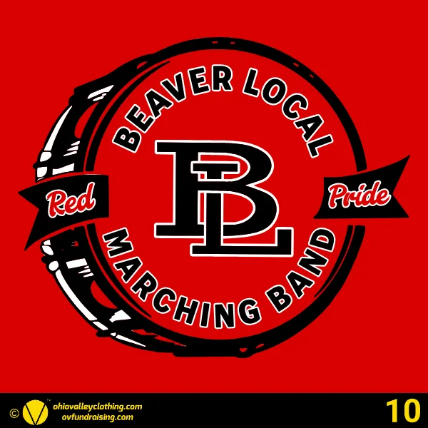 Beaver Local Red Pride Band Boosters 2024 Design 10