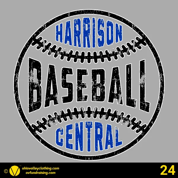 Harrison Central Youth Baseball Association 2025 Design 24