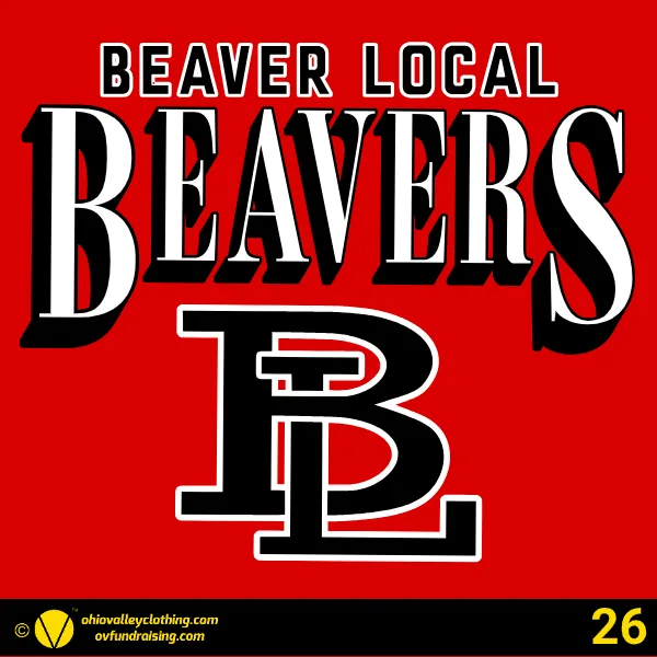 Beaver Local Red Pride Band Boosters 2024 Design 26