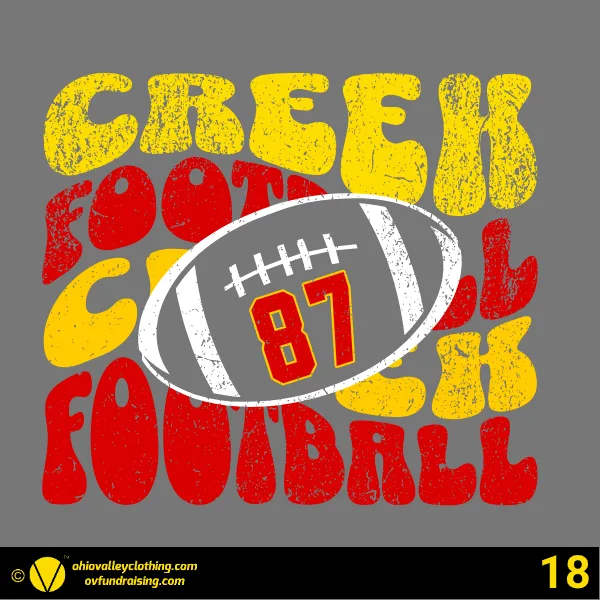 Indian Creek Football Roster/Parent Shirts- Design 18