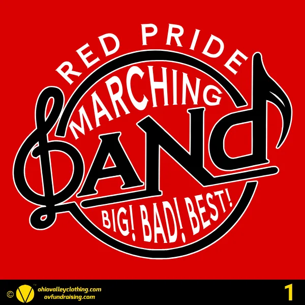 Beaver Local Red Pride Band Boosters 2024 Design 01
