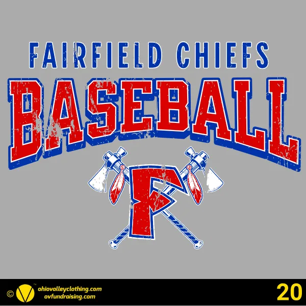 Fairfield Chiefs Baseball 2026 Design 20