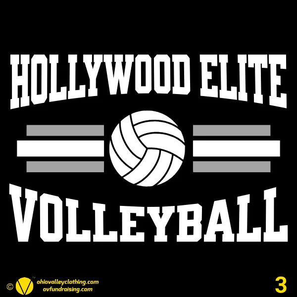 Hollywood Elite Volleyball Team Shirts 2024 Design 03