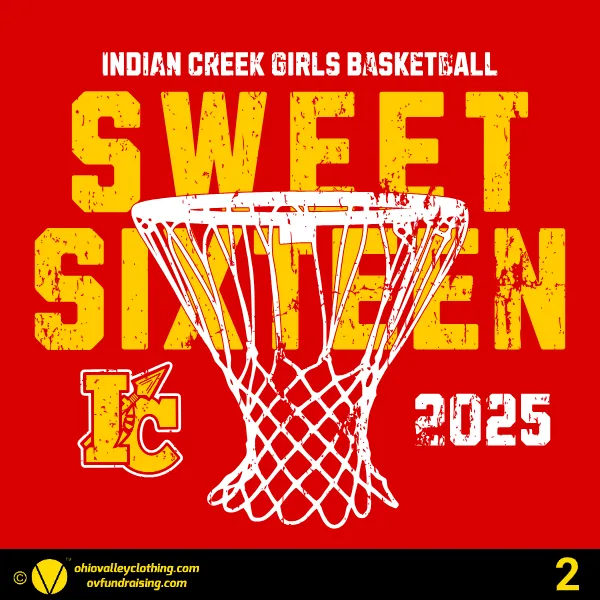Indian Creek Girls Basketball Sweet 16 2025 Design 02