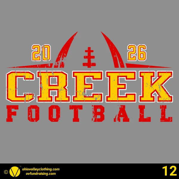 Indian Creek Football Boosters 2026 Design 12