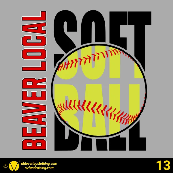 Beaver Local Softball 2025 Design 13