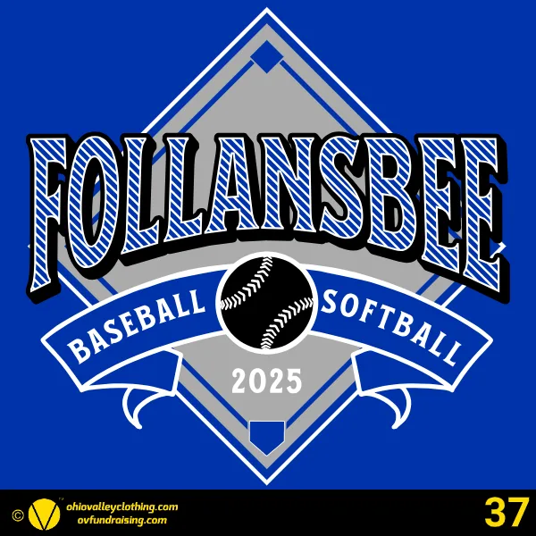 Follansbee Baseball & Softball Association 2025 Design 37