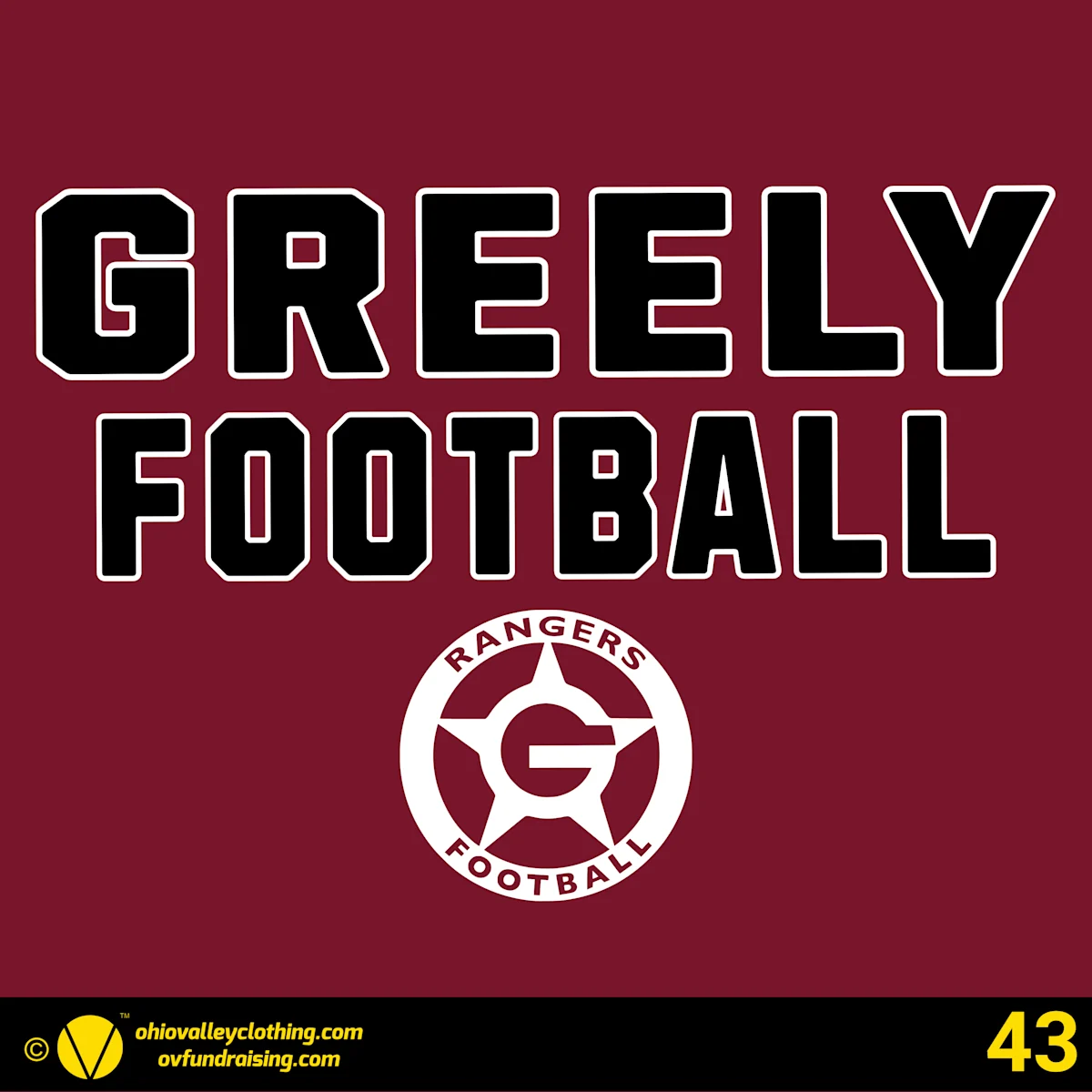 Greely Rangers Football 2026 Design 43