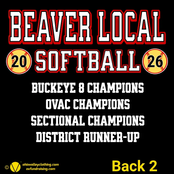 Beaver Local Softball Banquet Shirts 2026 Design 06