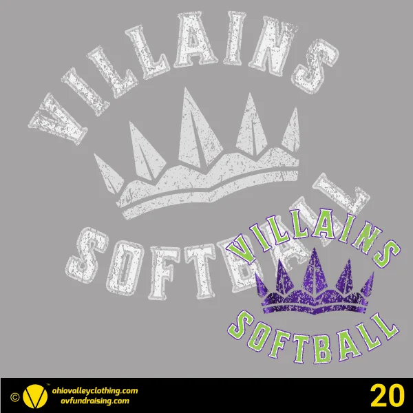 Villains Softball Designs Fall 2024 Design 20