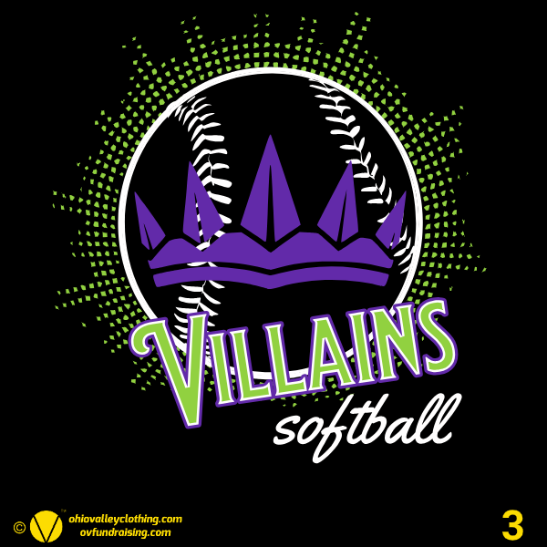 Villains Softball 2024 Fundraising Sample Designs Villains Softball 2024 Design 03