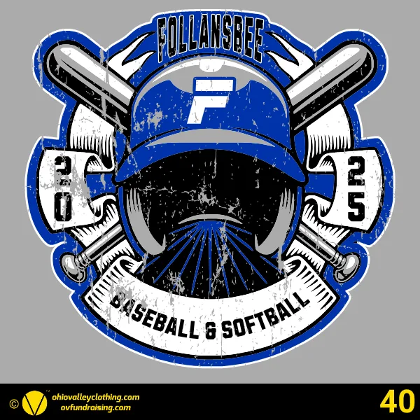 Follansbee Baseball & Softball Association 2025 Design 40