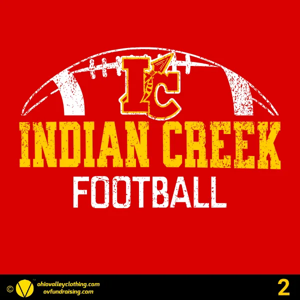 Indian Creek Football Roster/Parent Shirts- Design 02