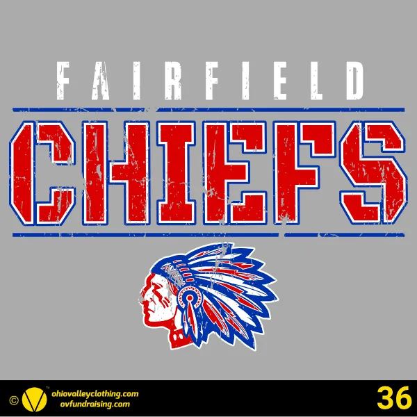 Fairfield Chiefs Baseball 2026 Design 36