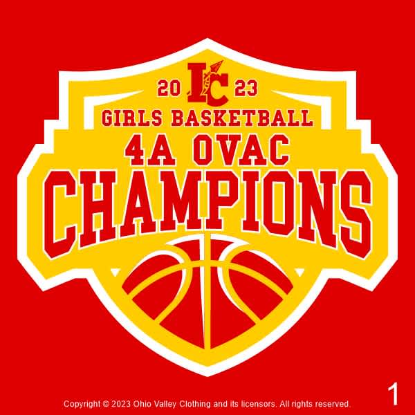 Indian Creek Girls Basketball 2023 OVAC Champions Design Samples