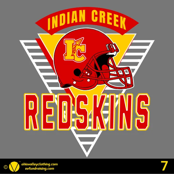 Indian Creek Football Roster/Parent Shirts- Design 07