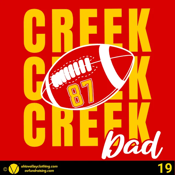 Indian Creek Football Roster/Parent Shirts- Design 19