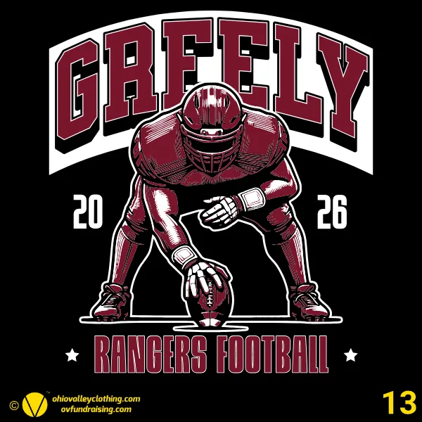 Greely Rangers Football 2026 Design 13