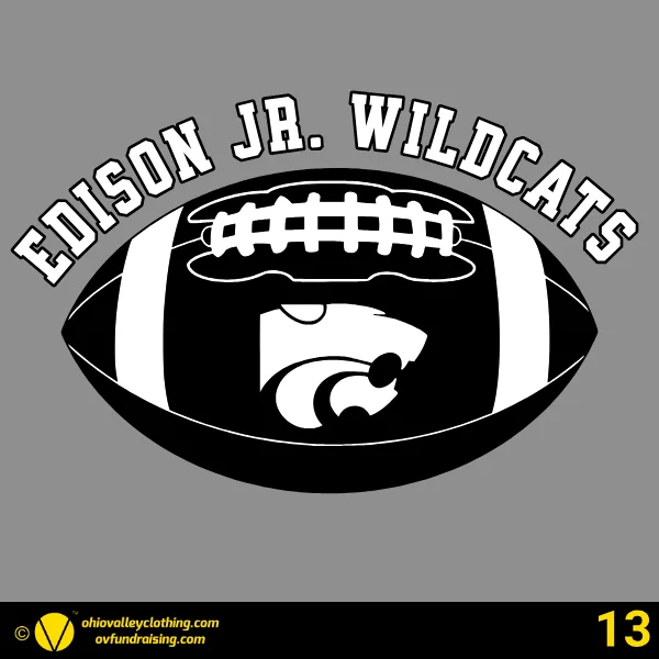 Edison Jr Wildcats Football 2026 Design 13