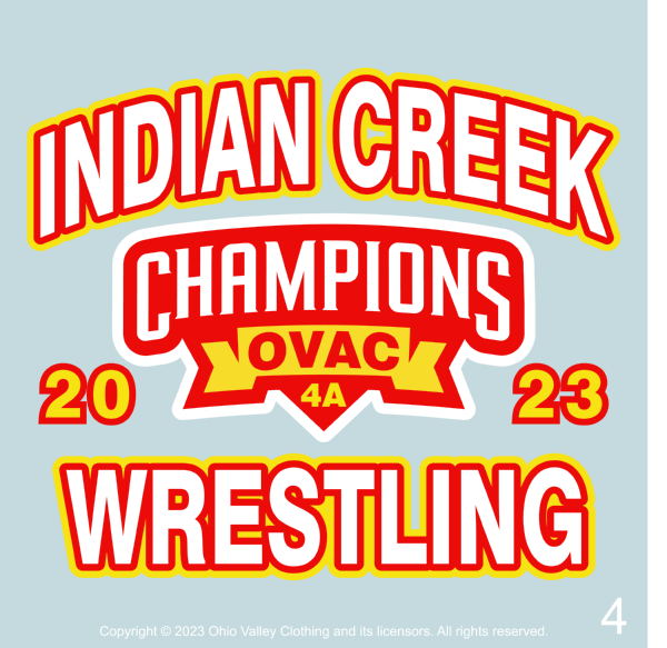 Indian Creek Wrestling 2023 OVAC Champions Design Samples Indian-Creek-Wrestling-OVAC-2023-Cmapion-Design-4