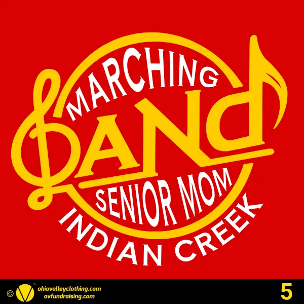 Indian Creek Senior Band Parent Shirts 2024 Design 05