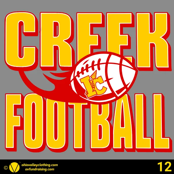 Indian Creek Middle School Football 2024 Design 12