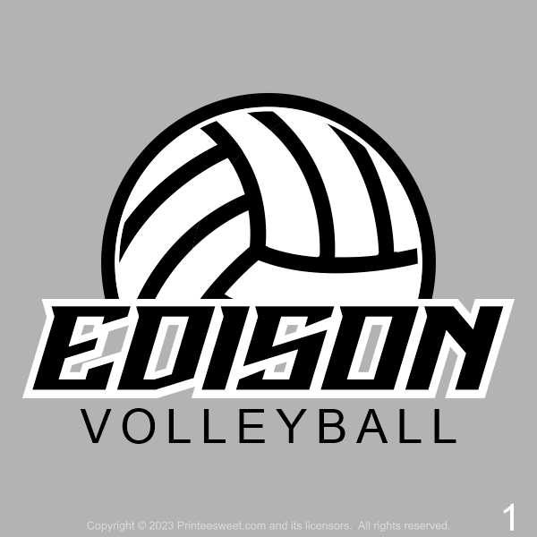 Edison Volleyball 2023 Camp Shirt Designs