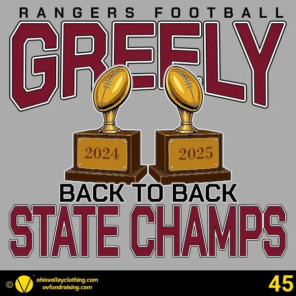Greely Rangers Football 2026 Design 45