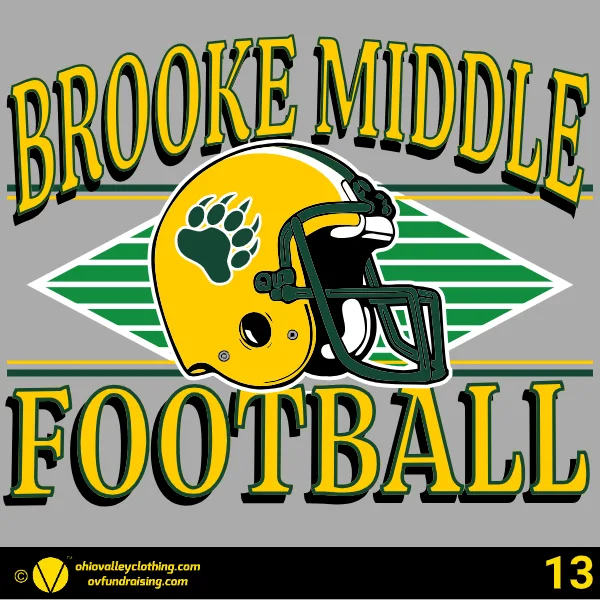 Brooke Middle School Football 2025 Design 13