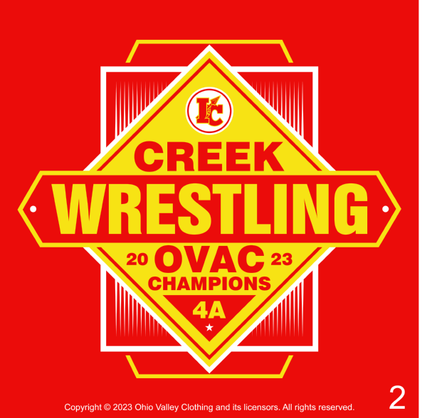 Indian Creek Wrestling 2023 OVAC Champions Design Samples Indian-Creek-Wrestling-OVAC-2023-Cmapion-Design-2