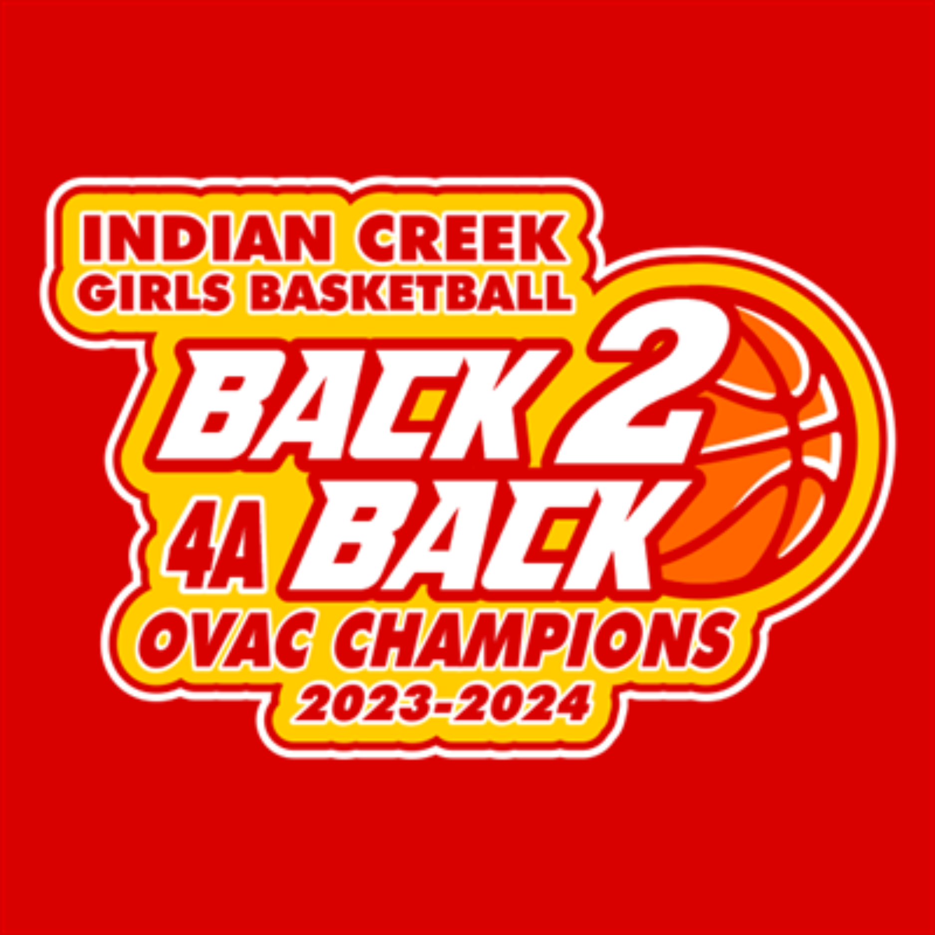 Indian Creek Girls Basketball OVAC Champs 2024 logo