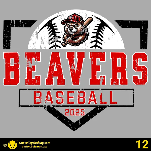 Beaver Youth Baseball 2025 Design 12