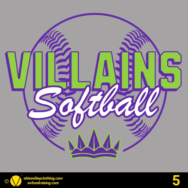 Villains Softball Designs Fall 2024 Design 05