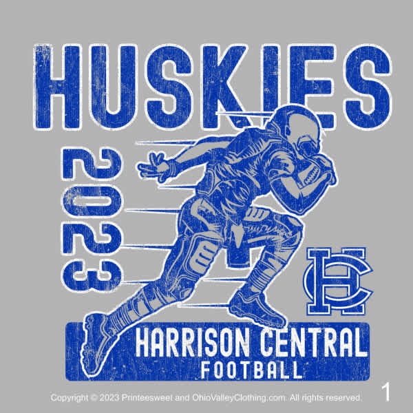 Harrison Central Football 2023 Fundraising Design Samples 