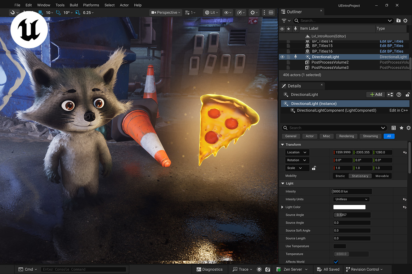 Unreal Engine program example