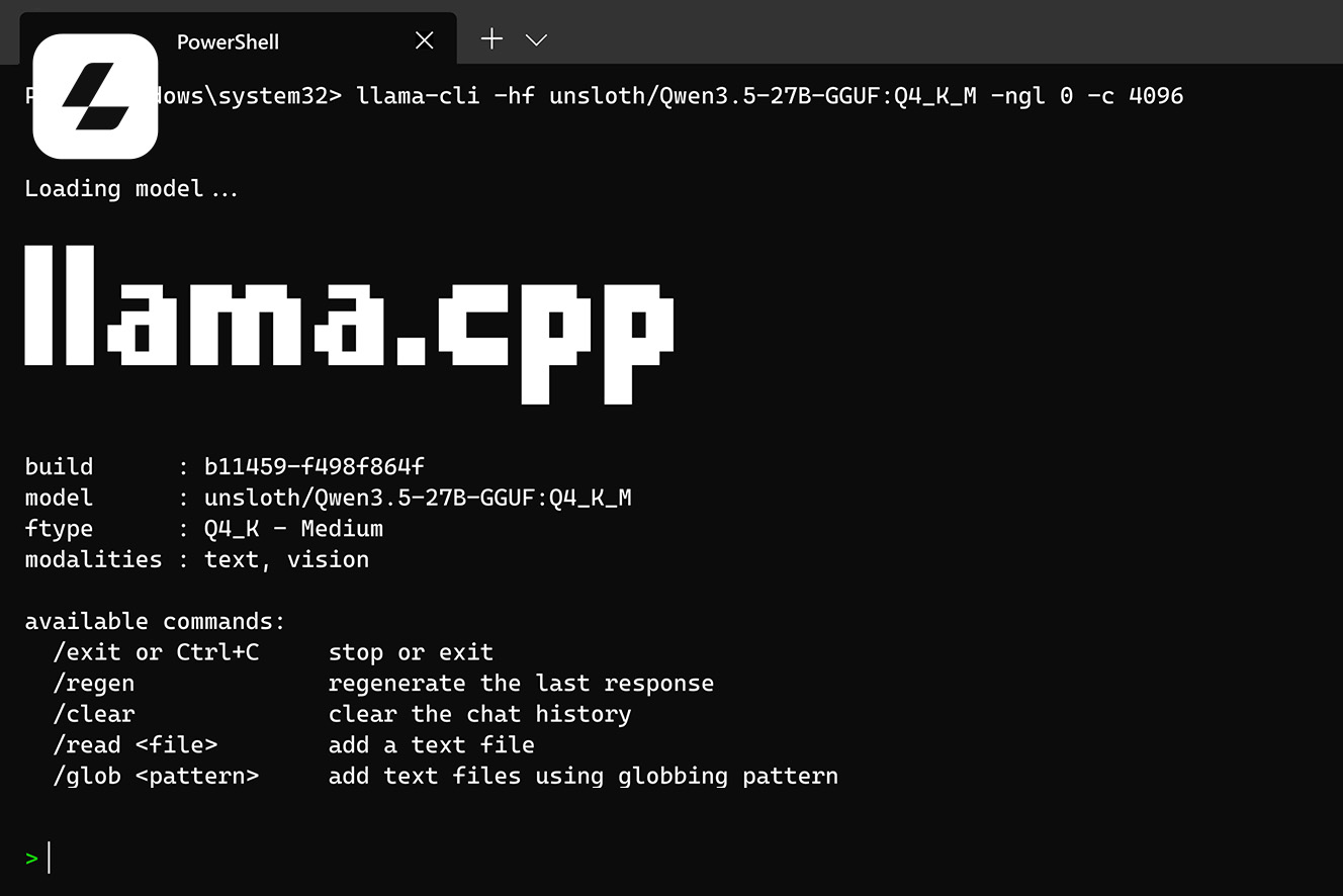llama.cpp program example