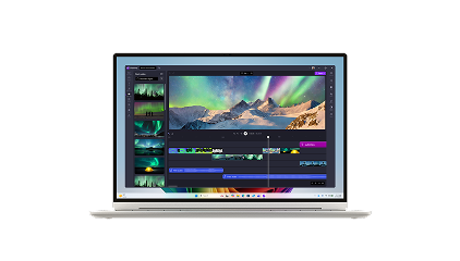 An open 2-in-1 device