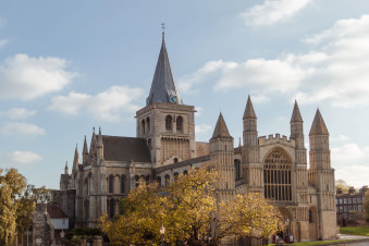 Rochester Cathedral on a sunny day