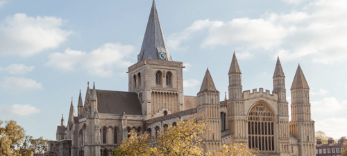 Rochester Cathedral on a sunny day