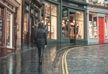 Strolling along Edinburgh's cobbled streets