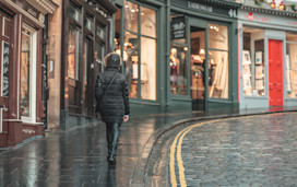 Strolling along Edinburgh's cobbled streets