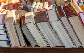 A collection of old books.