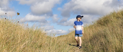 Walking through the dune nature reserve