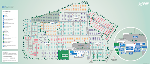Map of Haven Skegness Holiday Park in Lincolnshire