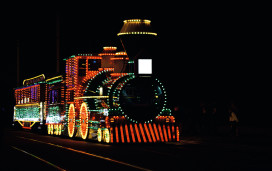 Even the transport gets the illumination treatment in Blackpool!