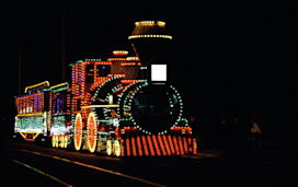 Even the transport gets the illumination treatment in Blackpool!