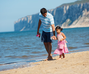 Filey beach nearby at Blue Dolphin