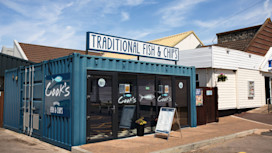 Pick up tasty fish and chips!