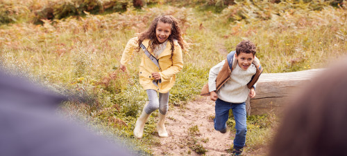 Children running